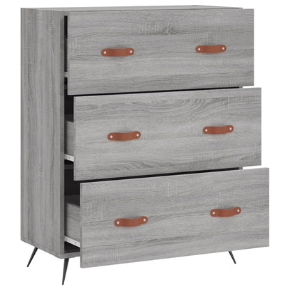 Cassettiera Grigio Sonoma 69,5x34x90 cm in Legno Multistrato - homemem39