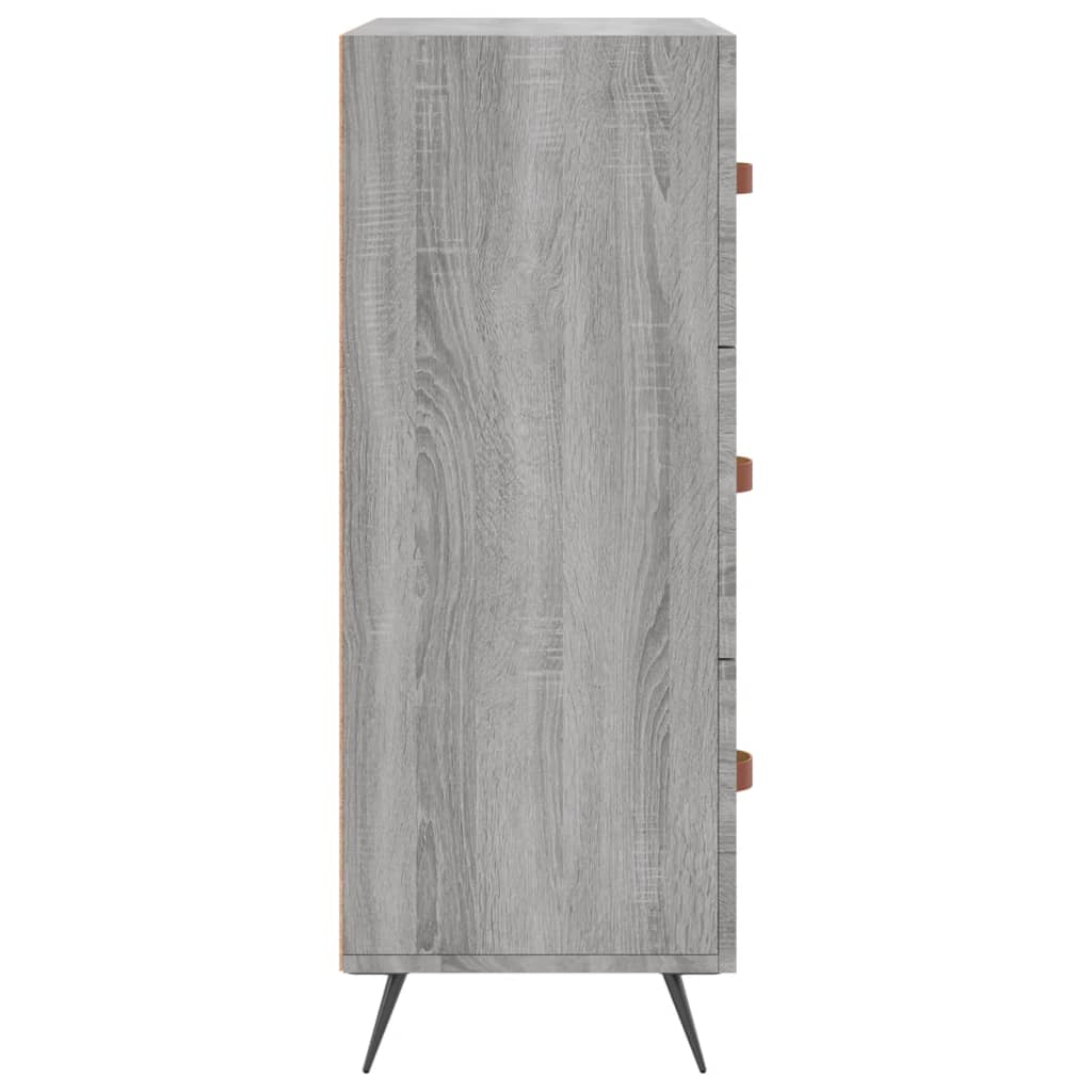 Cassettiera Grigio Sonoma 69,5x34x90 cm in Legno Multistrato - homemem39
