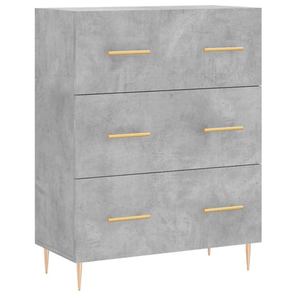 Credenza Grigio Cemento 69,5x34x90 cm in Legno Multistrato