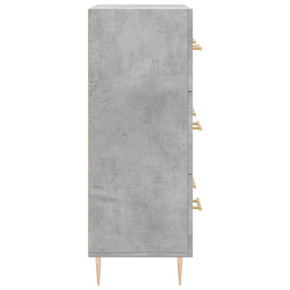 Credenza Grigio Cemento 69,5x34x90 cm in Legno Multistrato