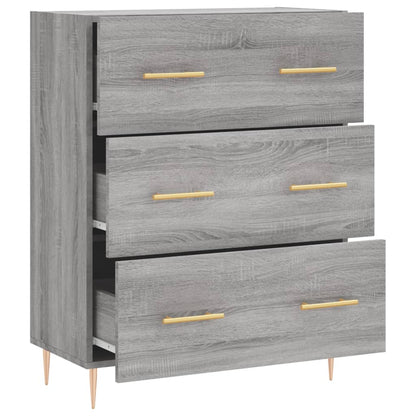 Credenza Grigio Sonoma 69,5x34x90 cm in Legno Multistrato - homemem39