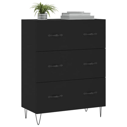 Credenza Nera 69,5x34x90 cm in Legno Multistrato - homemem39