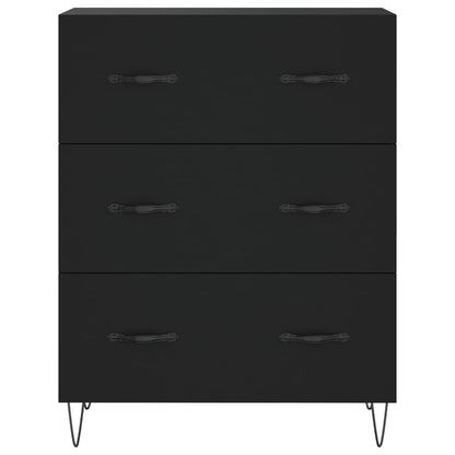 Credenza Nera 69,5x34x90 cm in Legno Multistrato - homemem39