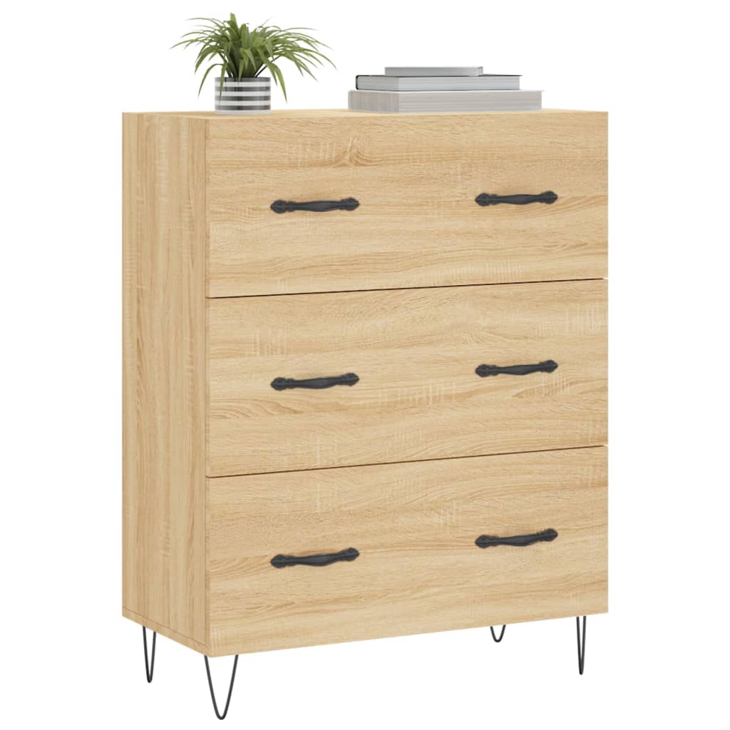 Credenza Rovere Sonoma 69,5x34x90 cm in Legno Multistrato