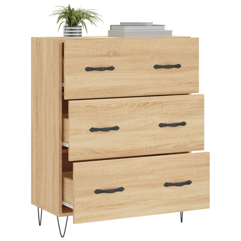 Credenza Rovere Sonoma 69,5x34x90 cm in Legno Multistrato