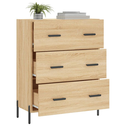 Sonoma Oak Sideboard 69.5x34x90 cm in Multilayer Wood