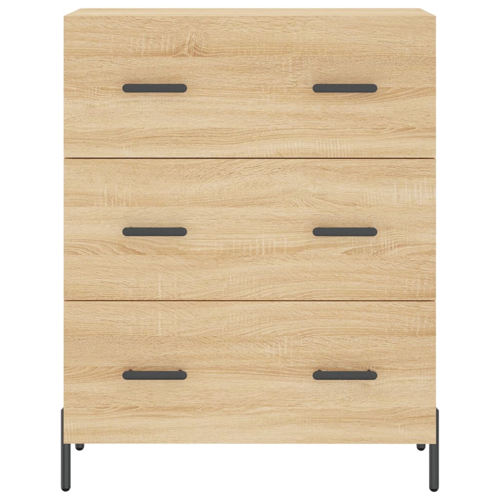 Sonoma Oak Sideboard 69.5x34x90 cm in Multilayer Wood