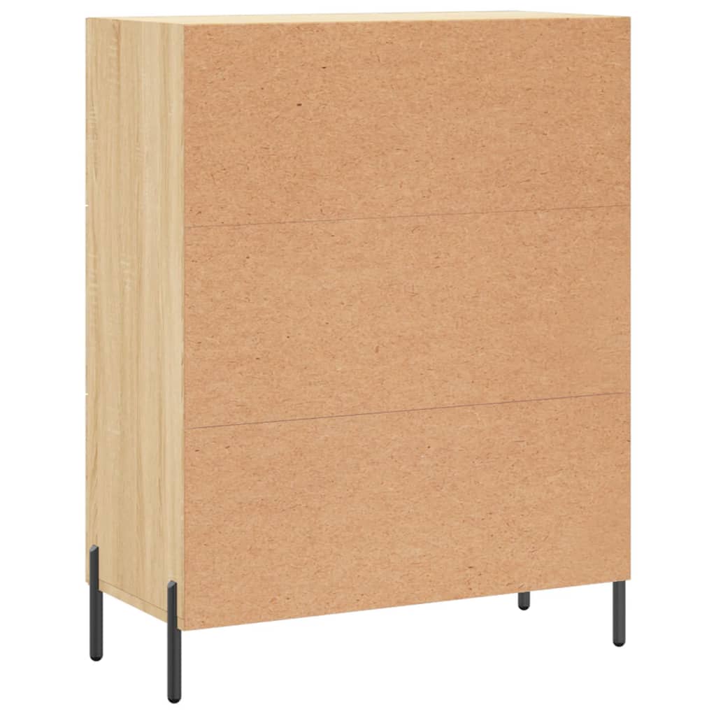 Sonoma Oak Sideboard 69.5x34x90 cm in Multilayer Wood