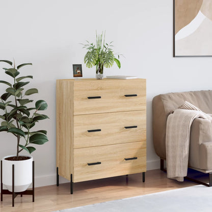 Sonoma Oak Sideboard 69.5x34x90 cm in Multilayer Wood