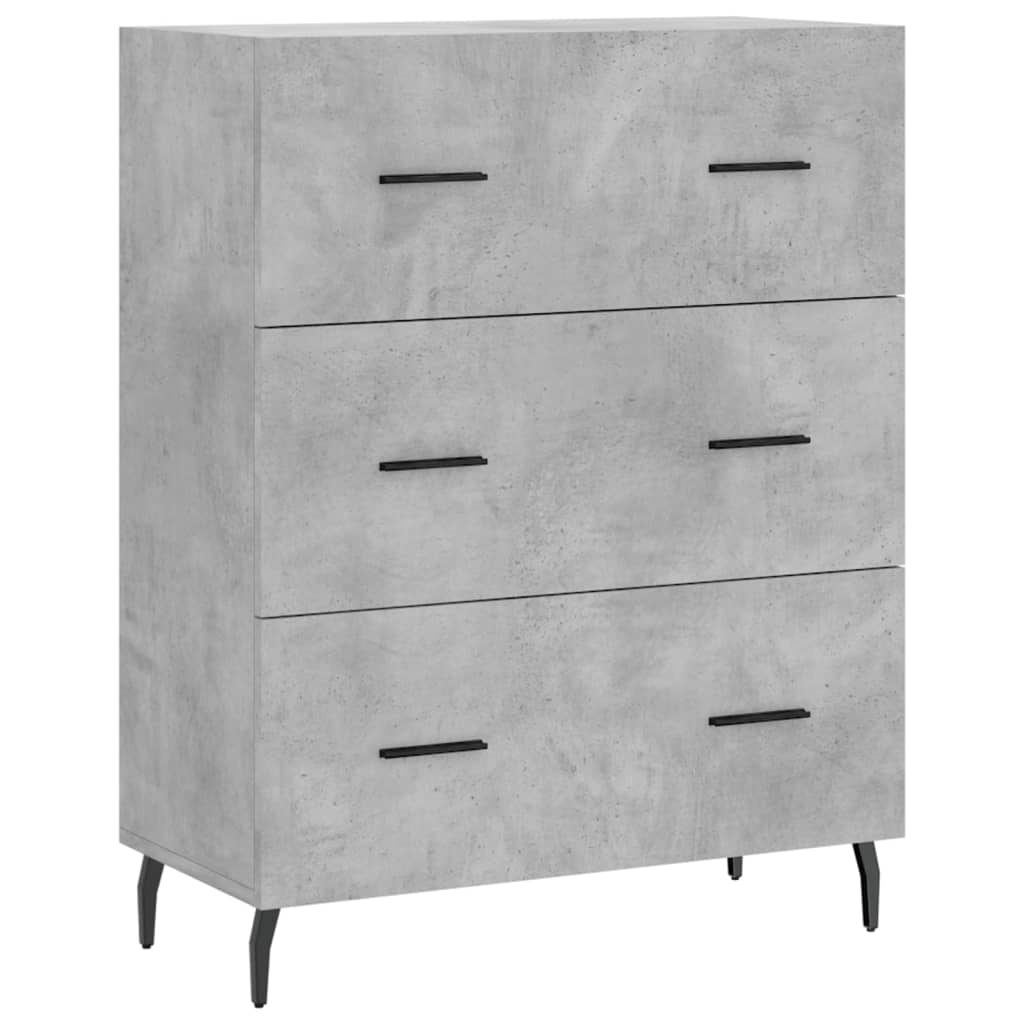 Credenza Grigio Cemento 69,5x34x90 cm in Legno Multistrato | homemem39