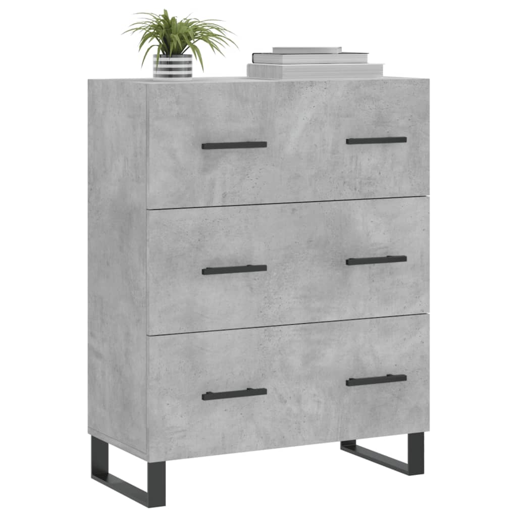 Credenza Grigio Cemento 69,5x34x90 cm in Legno Multistrato | homemem39