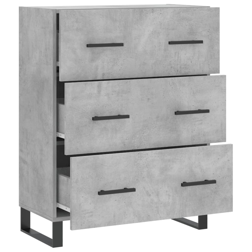 Credenza Grigio Cemento 69,5x34x90 cm in Legno Multistrato | homemem39