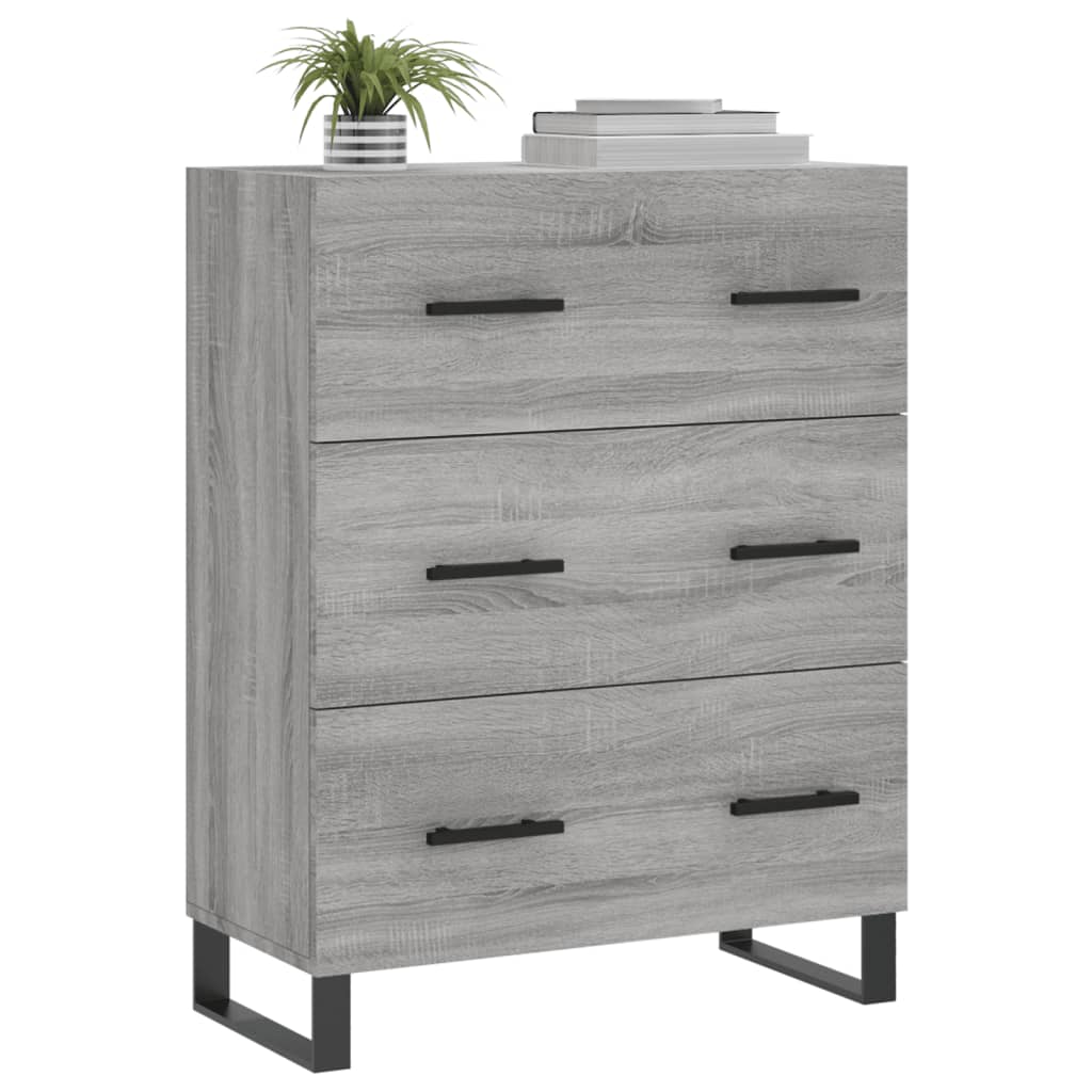 Credenza Grigio Sonoma 69,5x34x90 cm in Legno Multistrato - homemem39
