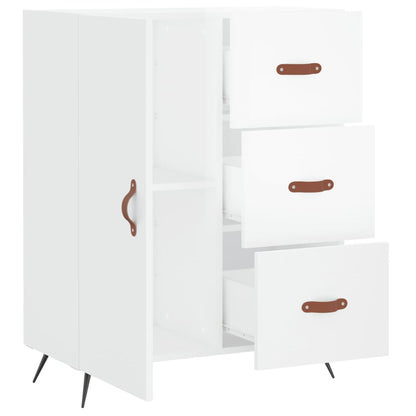 Credenza 69,5x34x90 cm in Legno Multistrato Bianco Lucido - homemem39