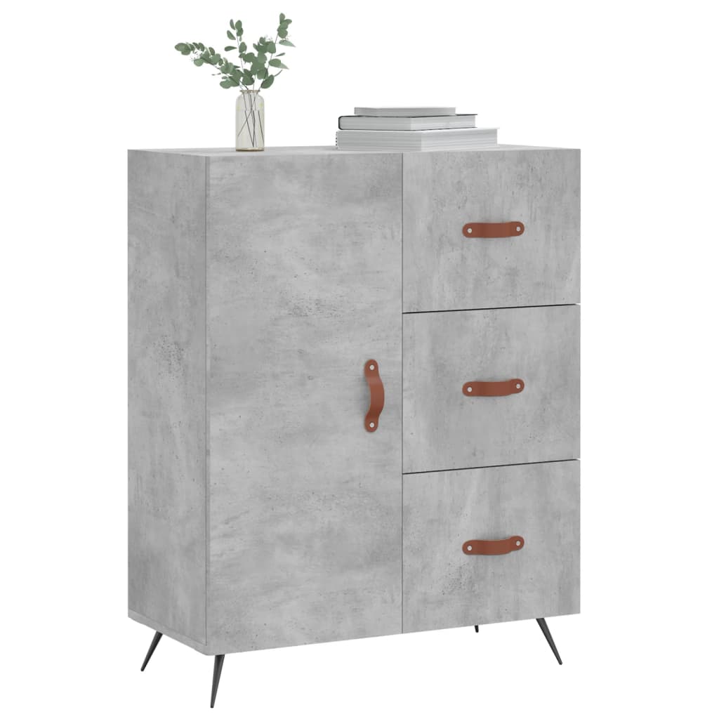 Credenza Grigio Cemento 69,5x34x90 cm in Legno Multistrato - homemem39