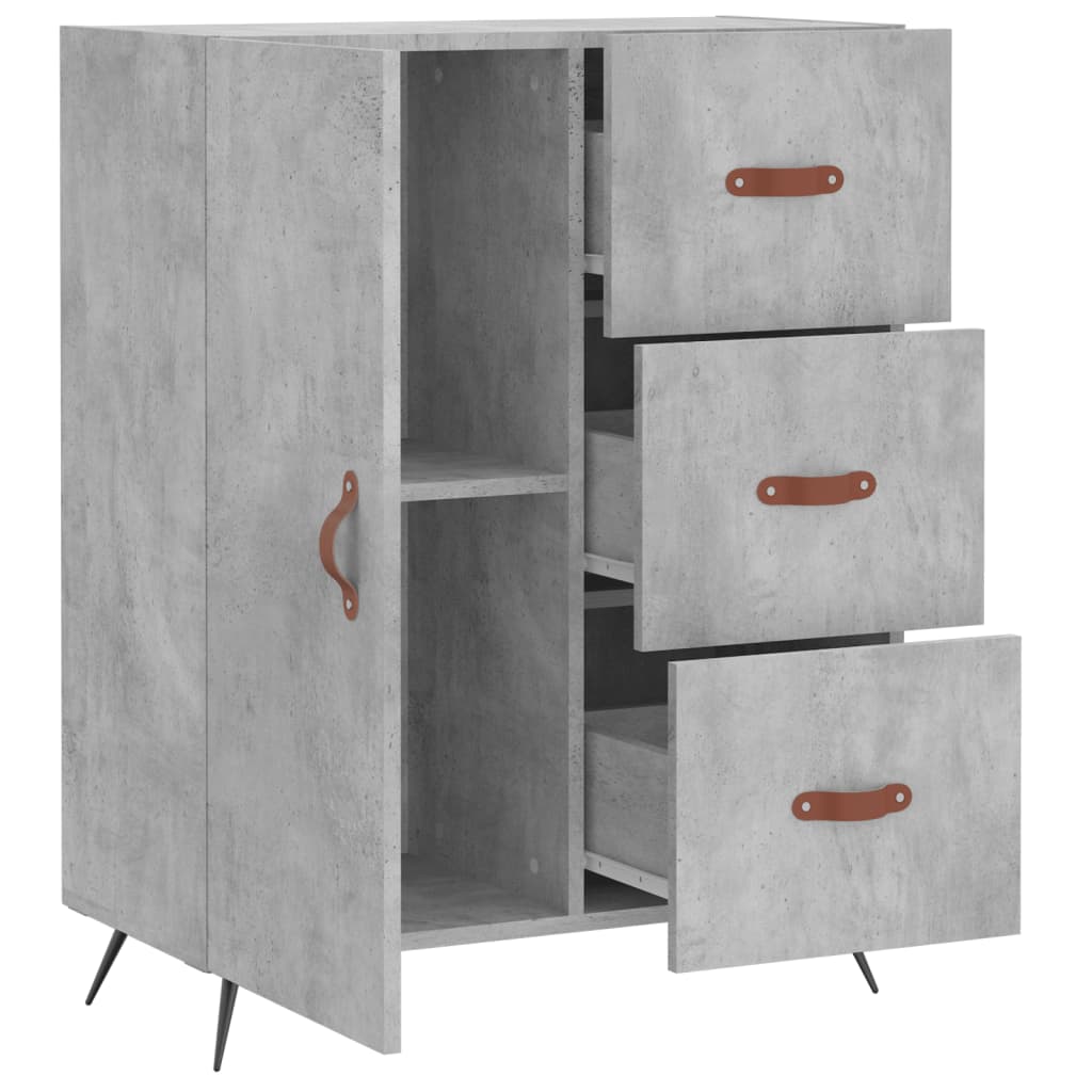 Credenza Grigio Cemento 69,5x34x90 cm in Legno Multistrato - homemem39