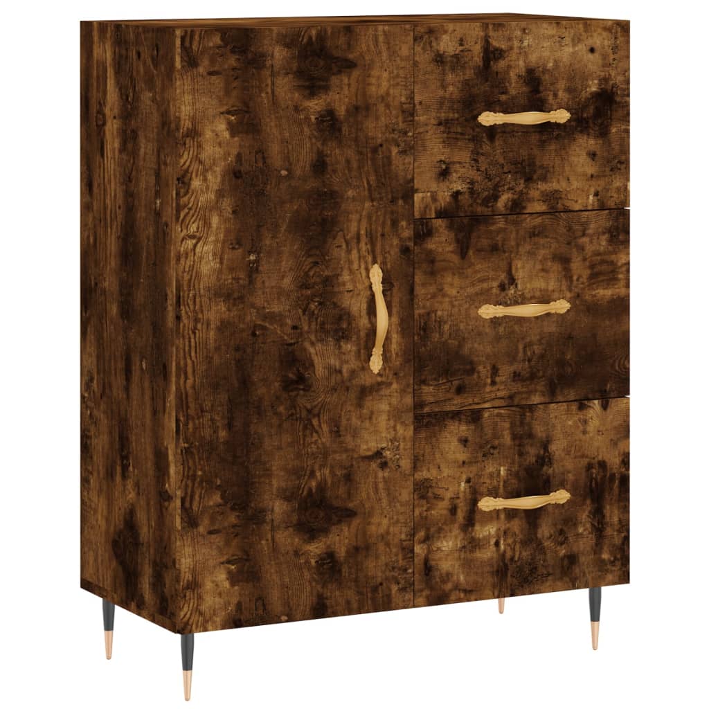 Credenza Rovere Fumo 69,5x34x90 cm in Legno Multistrato - homemem39