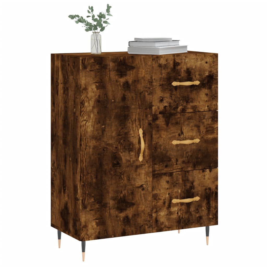 Credenza Rovere Fumo 69,5x34x90 cm in Legno Multistrato - homemem39