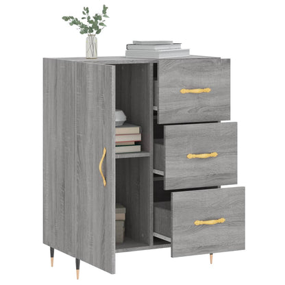 Credenza Grigio Sonoma 69,5x34x90 cm in Legno Multistrato