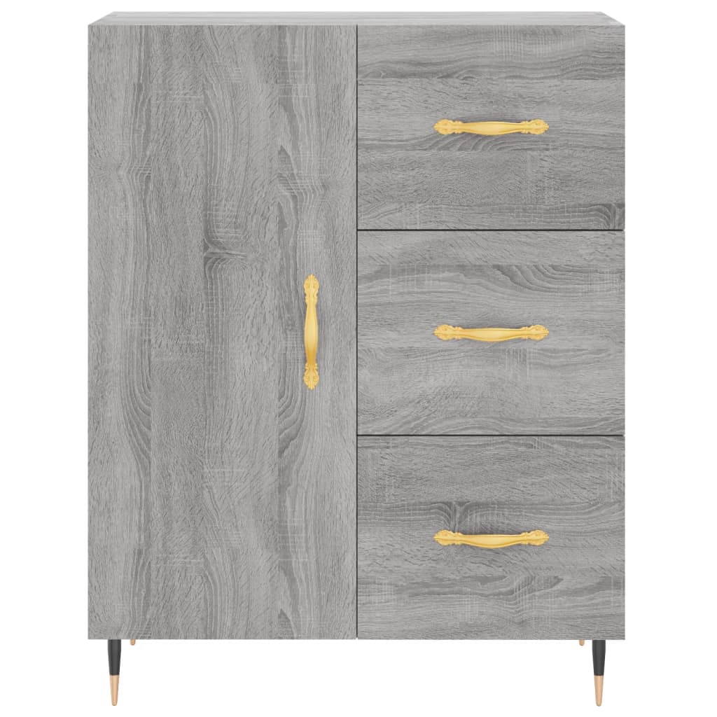 Credenza Grigio Sonoma 69,5x34x90 cm in Legno Multistrato