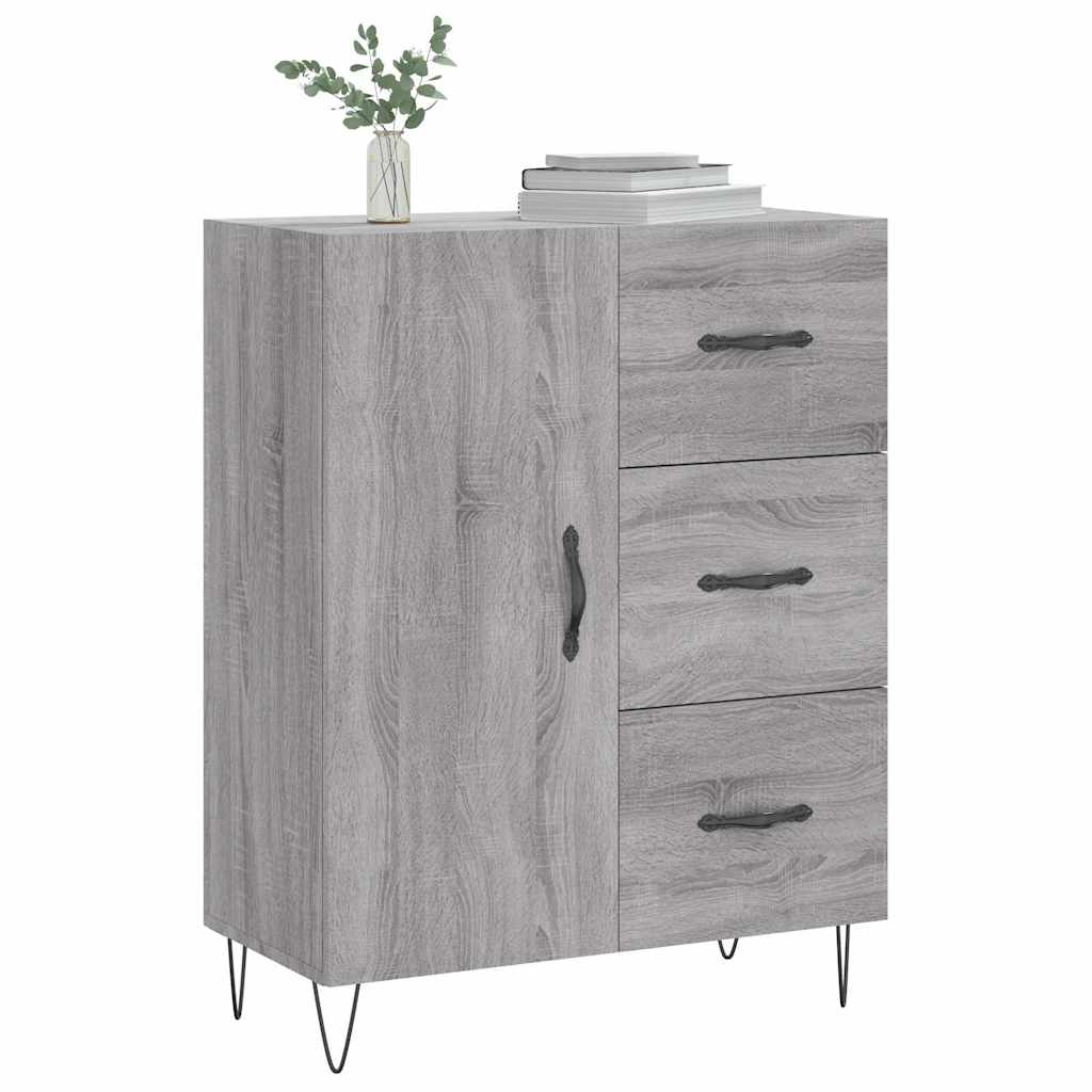 Credenza Grigio Sonoma 69,5x34x90 cm in Legno Multistrato | homemem39