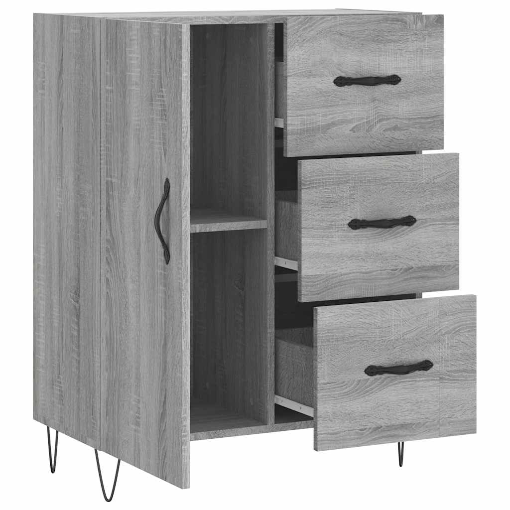 Credenza Grigio Sonoma 69,5x34x90 cm in Legno Multistrato | homemem39