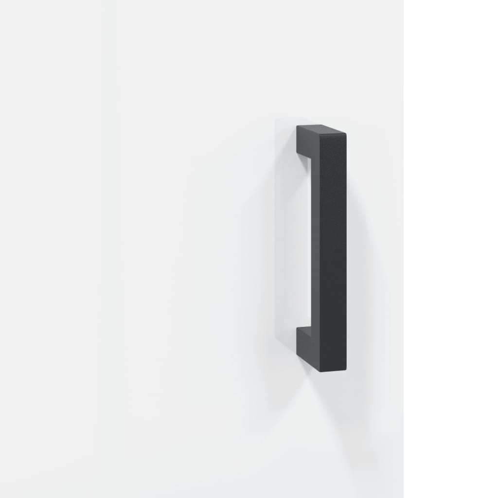 Credenza 69,5x34x90 cm in Legno Multistrato Bianco Lucido