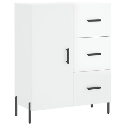 Credenza 69,5x34x90 cm in Legno Multistrato Bianco Lucido