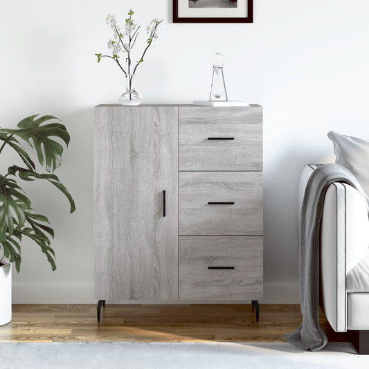 Credenza Grigio Sonoma 69,5x34x90 cm in Legno Multistrato | homemem39