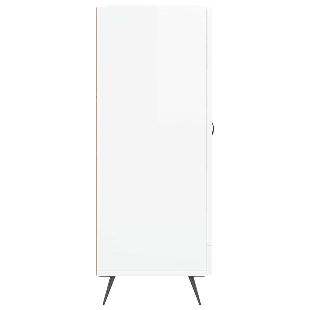 Credenza 69,5x34x90 cm in Legno Multistrato Bianco Lucido - homemem39