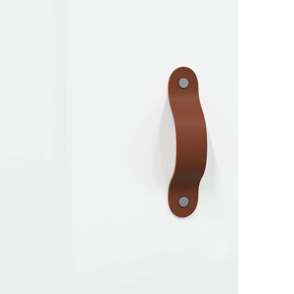 Credenza 69,5x34x90 cm in Legno Multistrato Bianco Lucido - homemem39