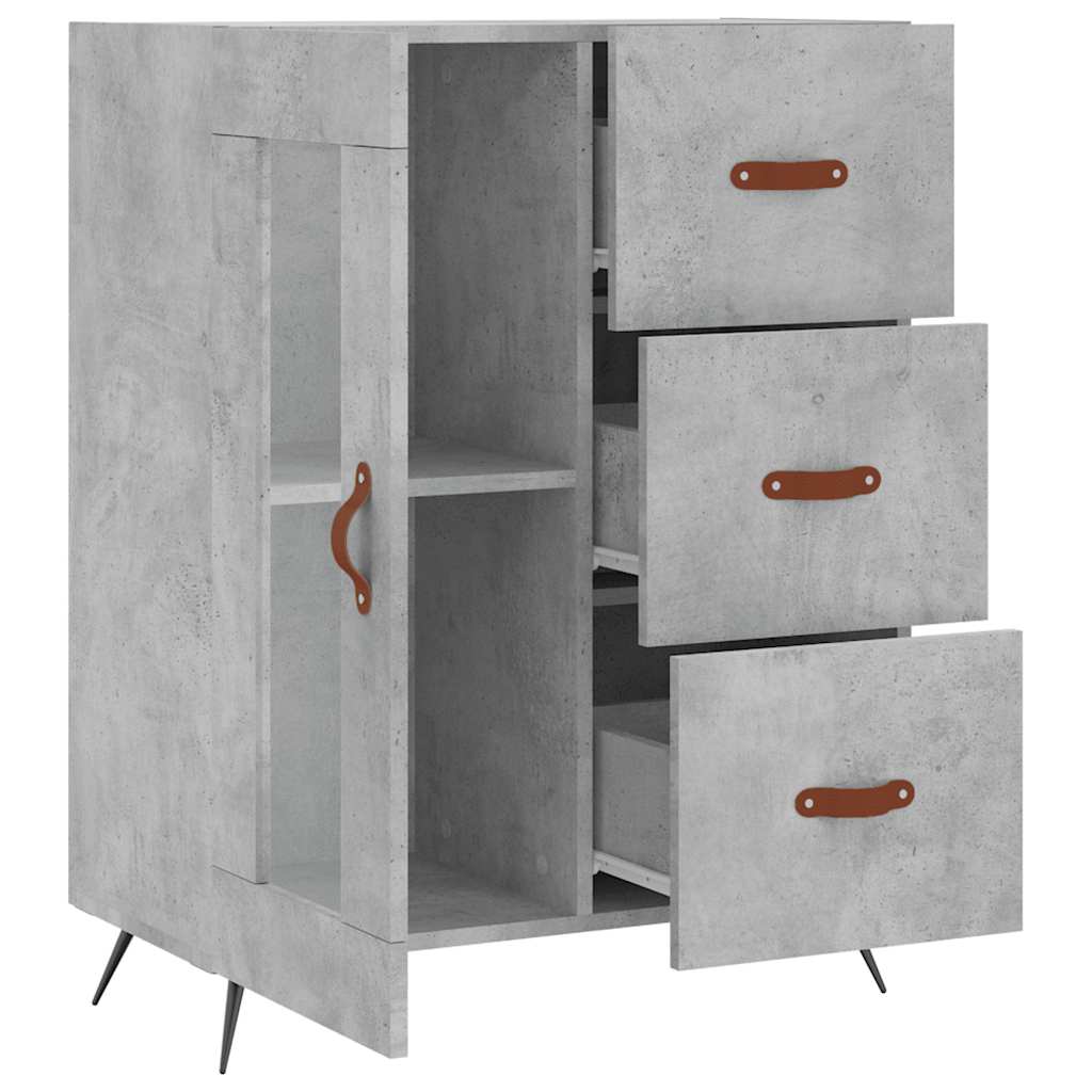 Credenza Grigio Cemento 69,5x34x90 cm in Legno Multistrato - homemem39