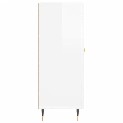 Credenza 69,5x34x90 cm in Legno Multistrato Bianco Lucido - homemem39