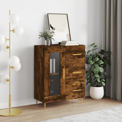 Credenza Rovere Fumo 69,5x34x90 cm in Legno Multistrato - homemem39