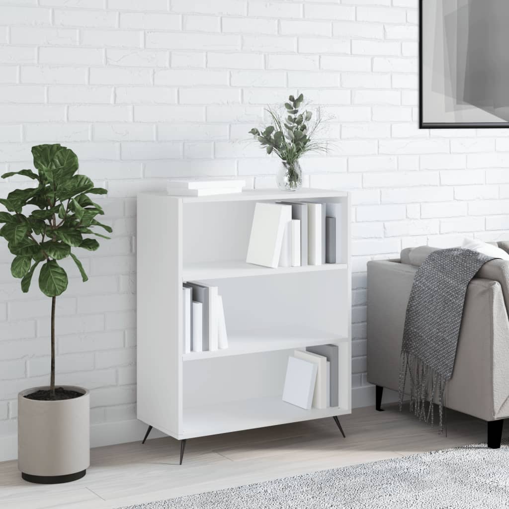 Libreria Bianca 69,5x32,5x90 cm in Legno Multistrato | homemem39