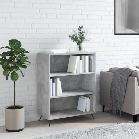 Libreria Grigio Cemento 69,5x32,5x90 cm in Legno Multistrato | homemem39
