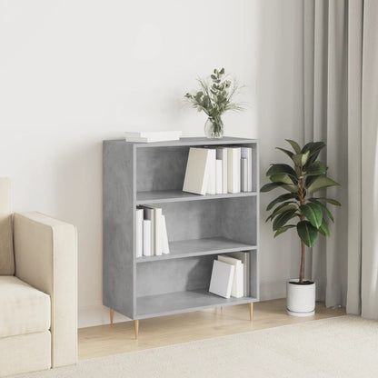 Libreria Grigio Cemento 69,5x32,5x90 cm in Legno Multistrato | homemem39