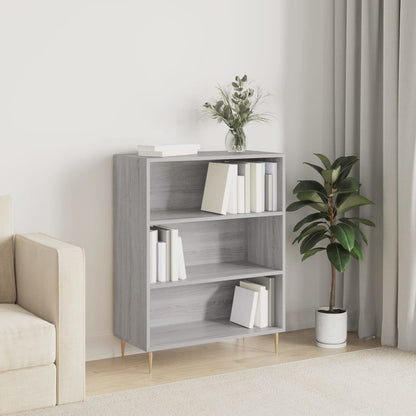 Libreria Grigio Sonoma 69,5x32,5x90 cm in Legno Multistrato | homemem39