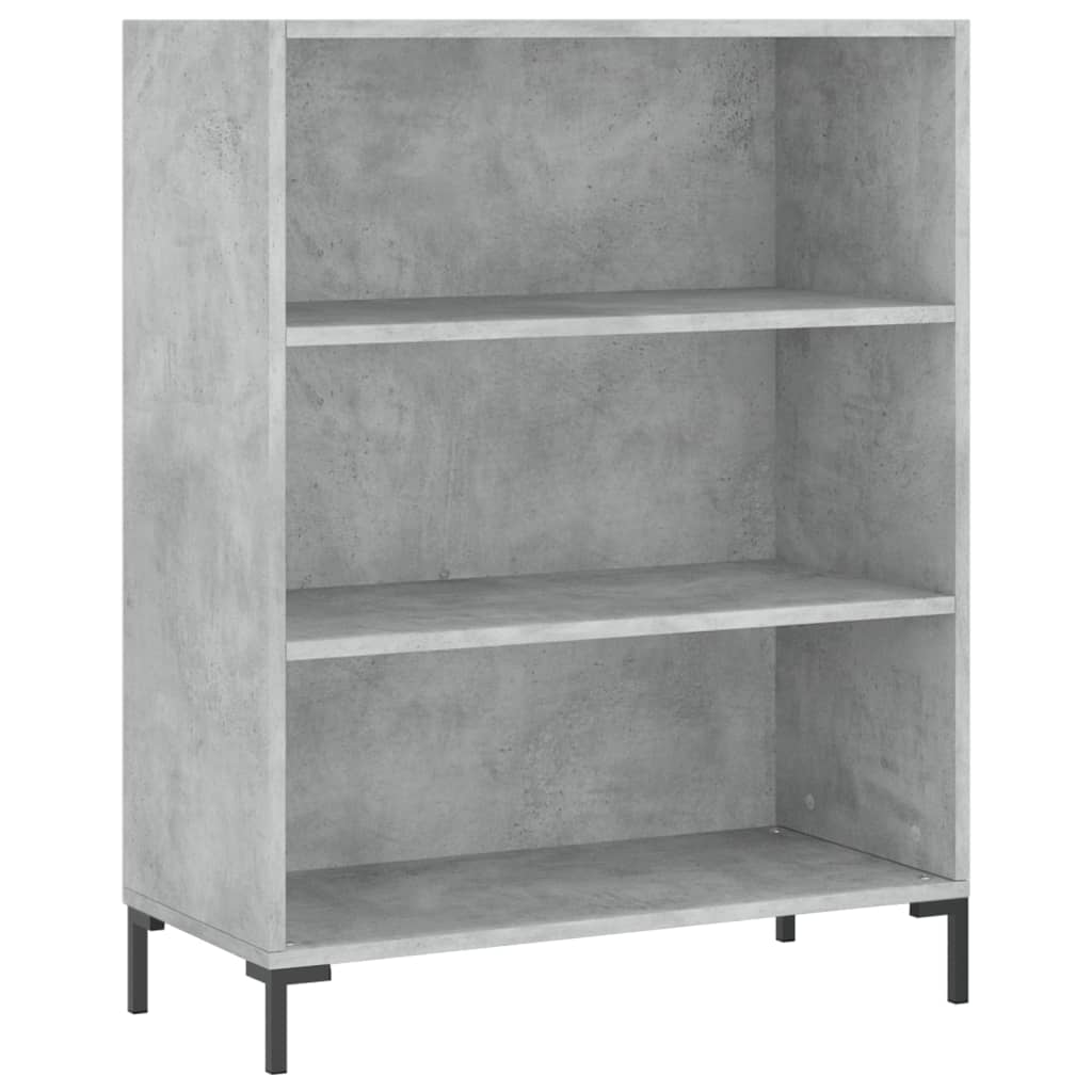Libreria Grigio Cemento 69,5x32,5x90 cm in Legno Multistrato | homemem39