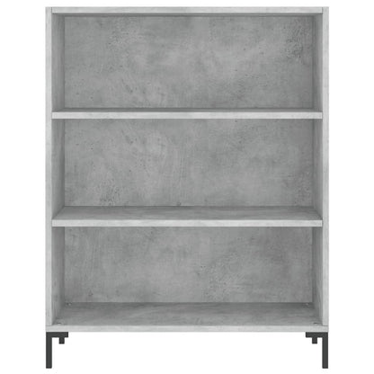 Libreria Grigio Cemento 69,5x32,5x90 cm in Legno Multistrato