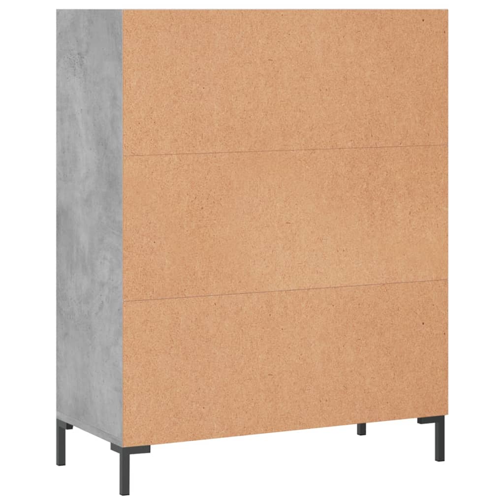 Libreria Grigio Cemento 69,5x32,5x90 cm in Legno Multistrato | homemem39