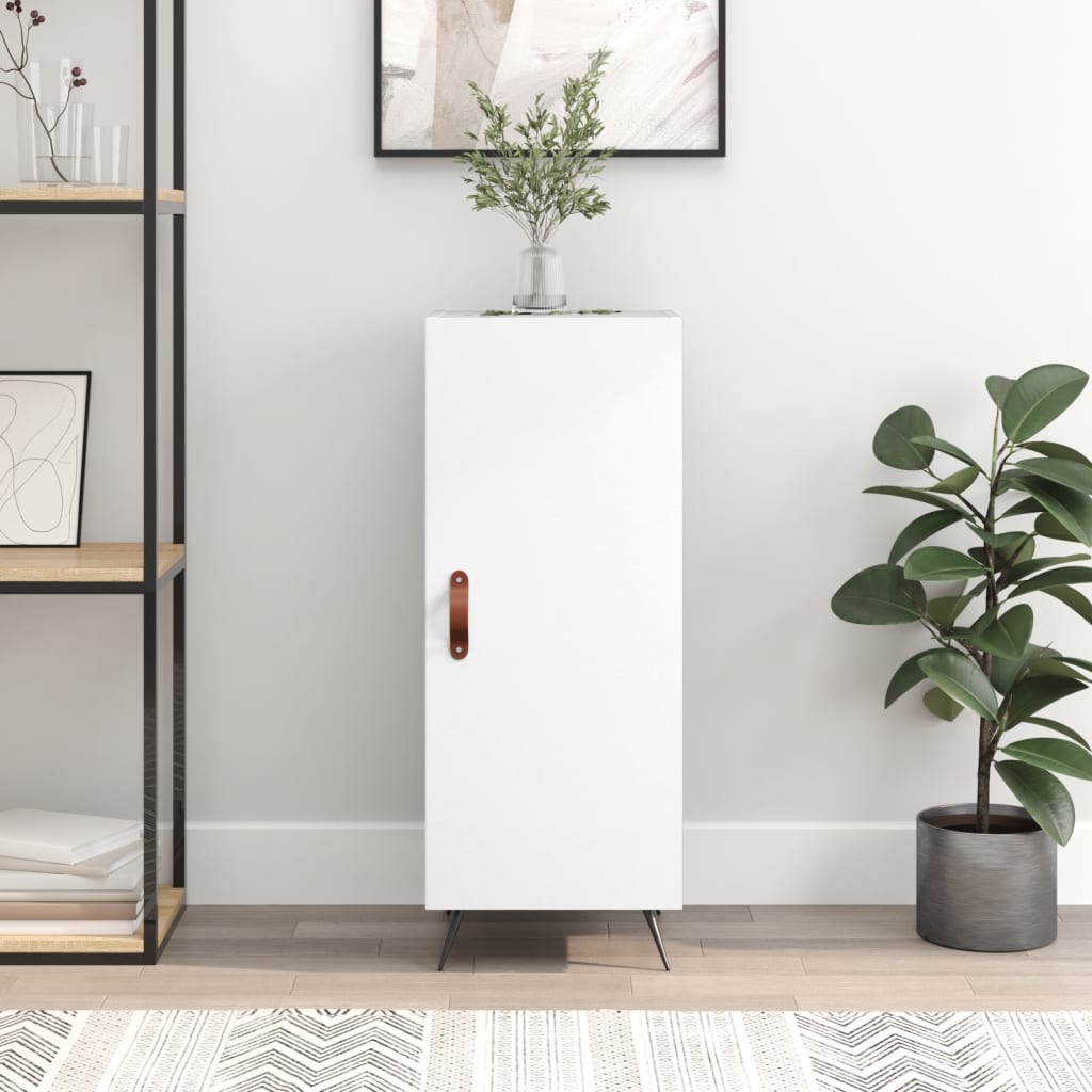 Credenza Bianca 34,5x34x90 cm in Legno Multistrato - homemem39