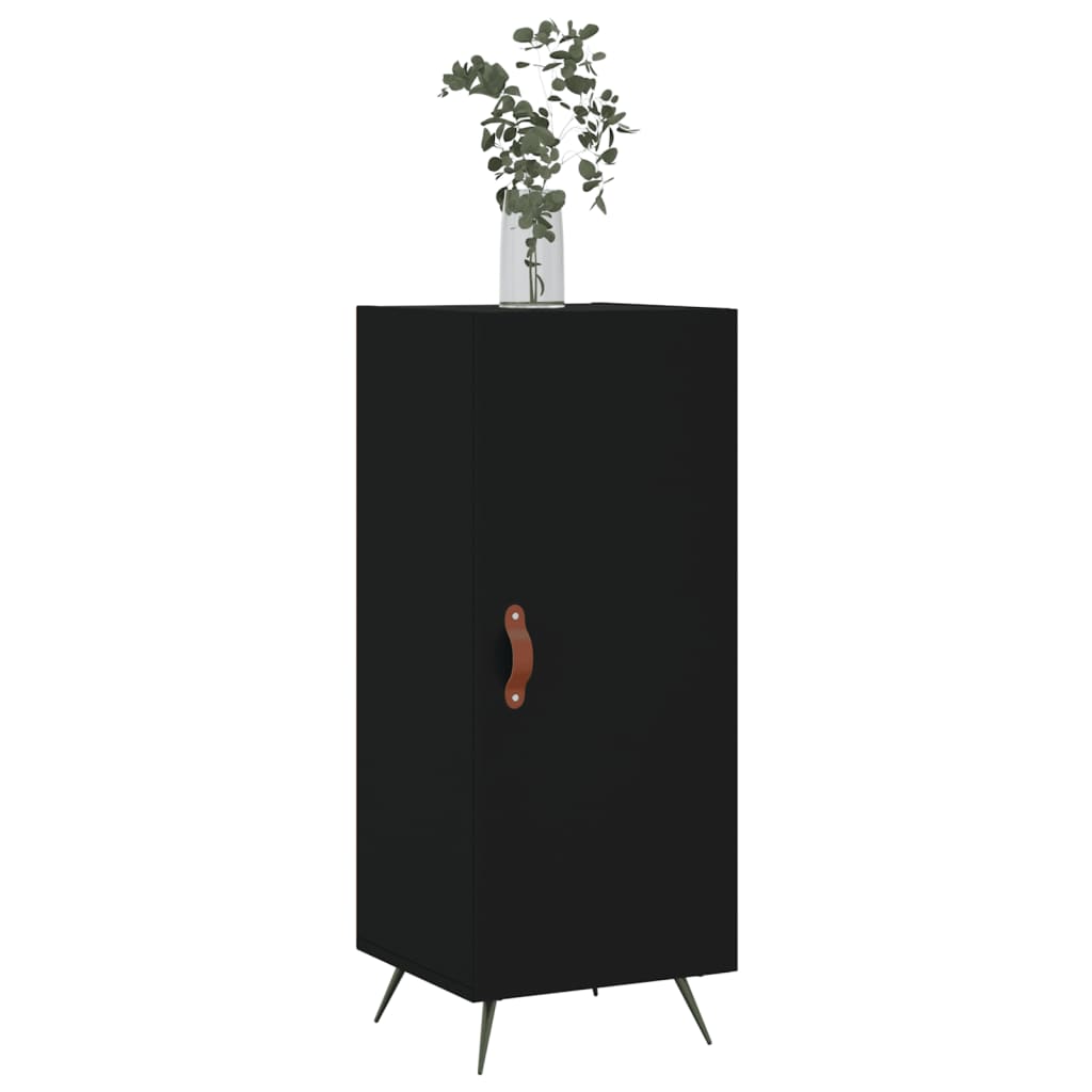 Credenza Nero 34,5x34x90 cm in Legno Multistrato - homemem39