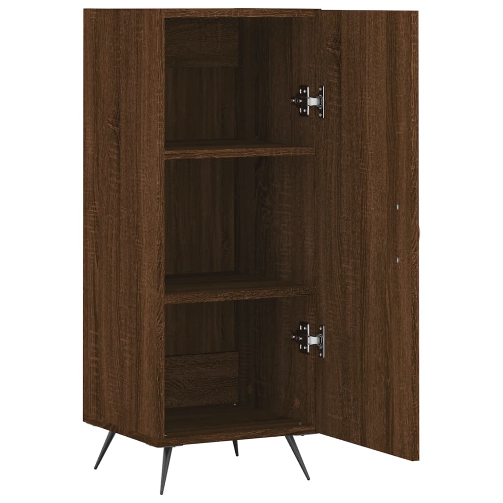 Credenza Rovere Marrone 34,5x34x90 cm in Legno Multistrato