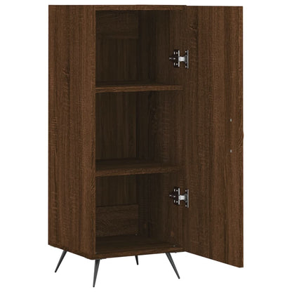 Credenza Rovere Marrone 34,5x34x90 cm in Legno Multistrato