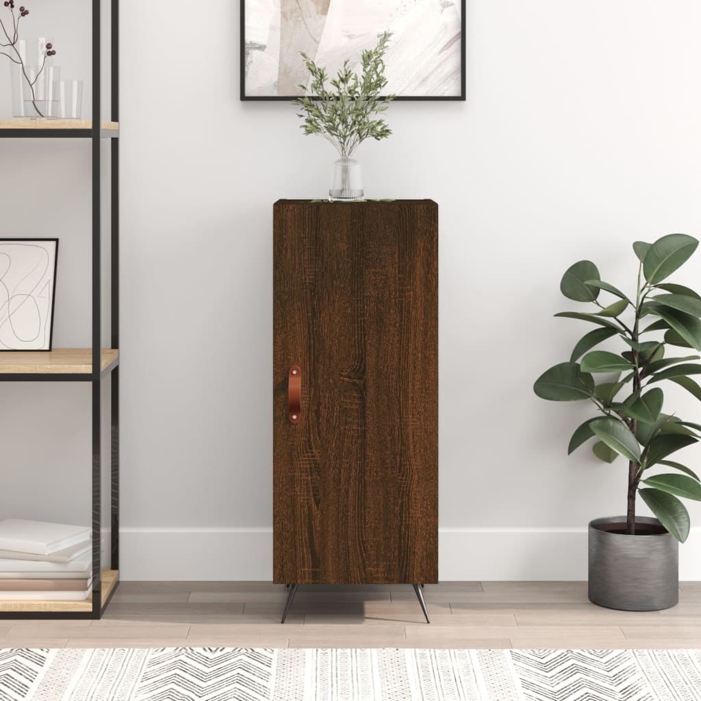 Credenza Rovere Marrone 34,5x34x90 cm in Legno Multistrato | homemem39
