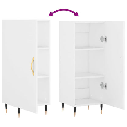Credenza Bianca 34,5x34x90 cm in Legno Multistrato - homemem39
