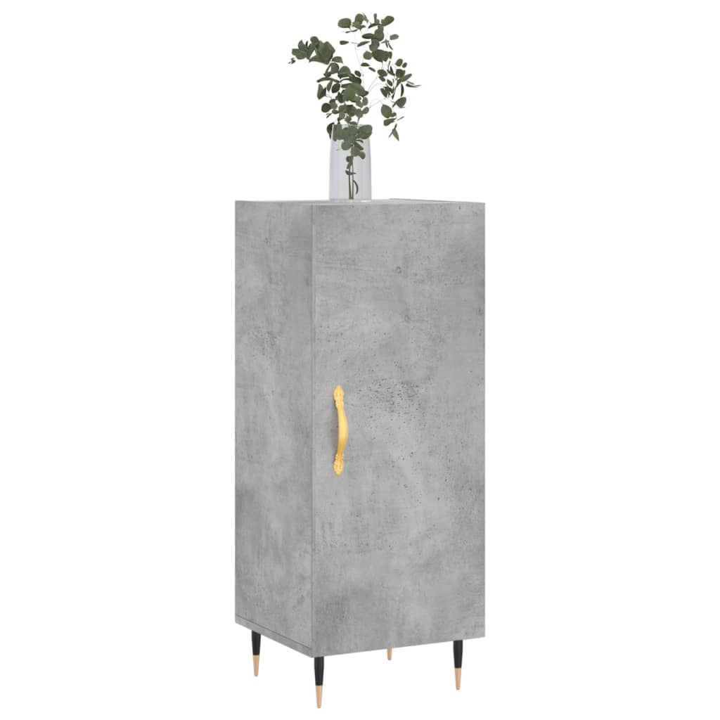 Credenza Grigio Cemento 34,5x34x90 cm in Legno Multistrato