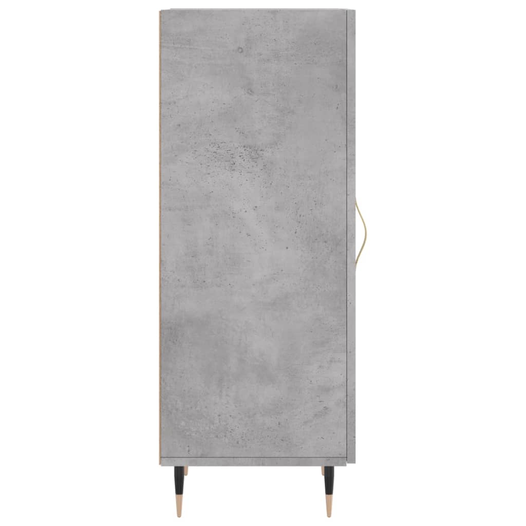 Credenza Grigio Cemento 34,5x34x90 cm in Legno Multistrato