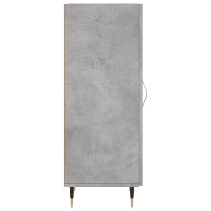 Credenza Grigio Cemento 34,5x34x90 cm in Legno Multistrato